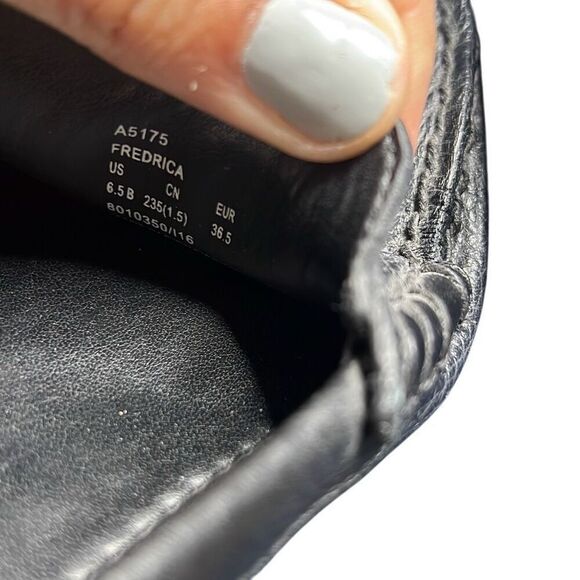 New Coach Fredrica Leather Slip On Loafers Black 6.5B - Picture 4 of 6